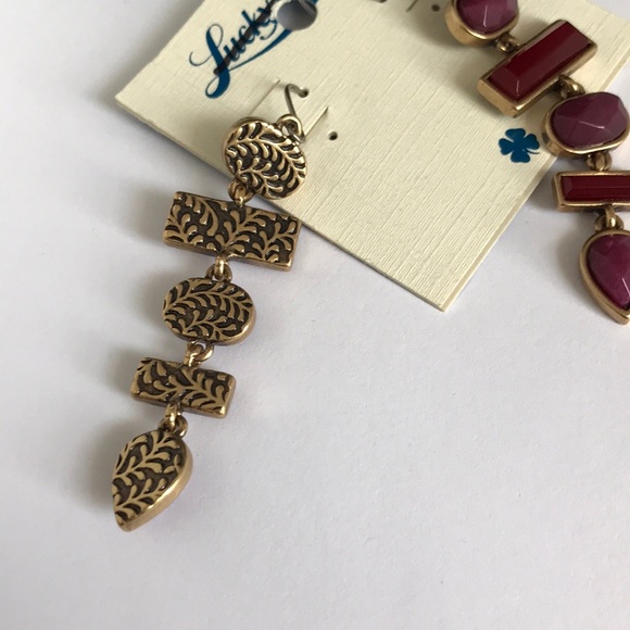 NWT Lucky Brand semi precious gemstone earrings - Picture 3 of 4